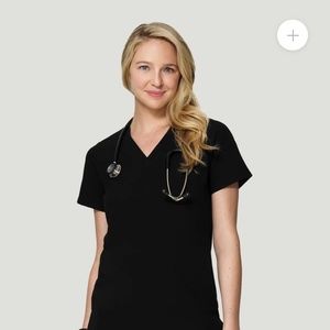 Mandala black scrub top